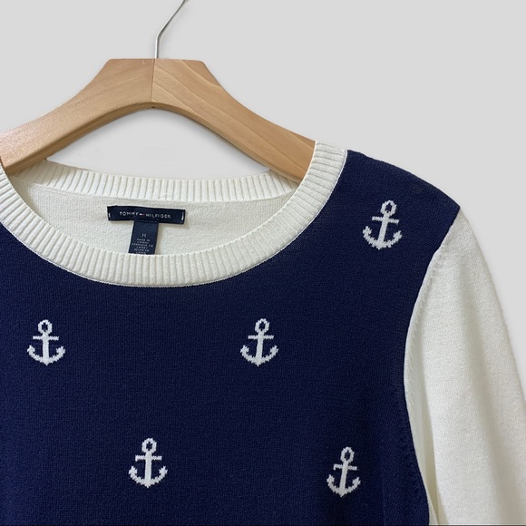 Tommy Hilfiger Anchor-Patterned Sweater - Navy/White - Picture 3 of 6